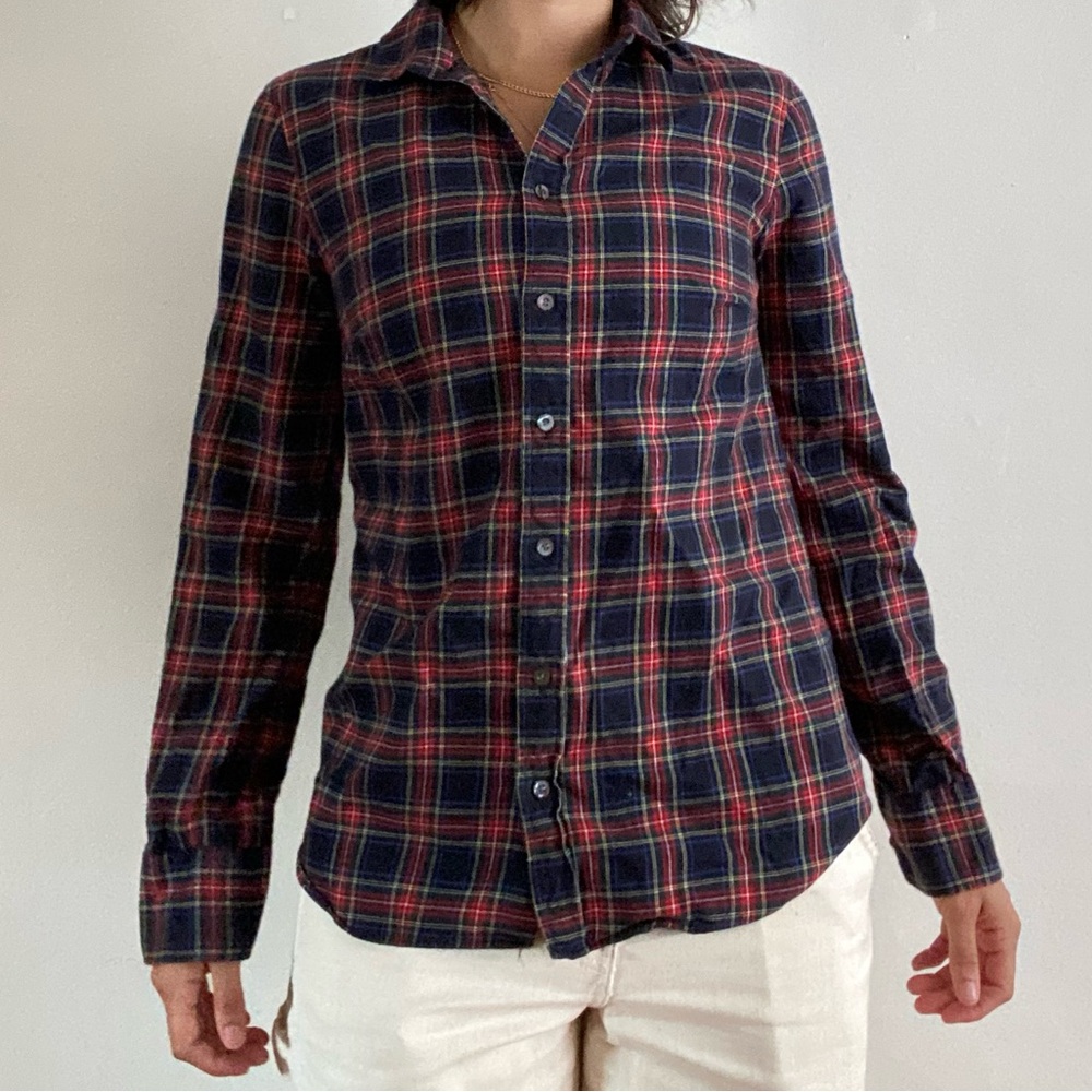 Plaid J Crew Button Up